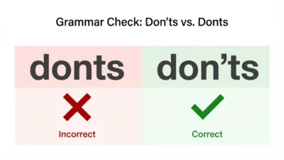 donts or don’ts