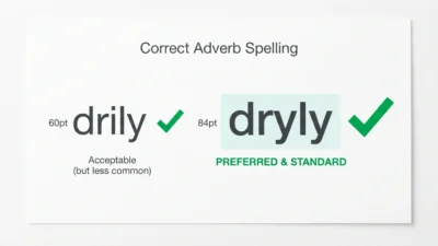 drily vs dryly