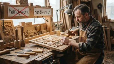 handiwork vs handywork