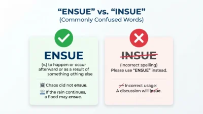 insue vs ensue