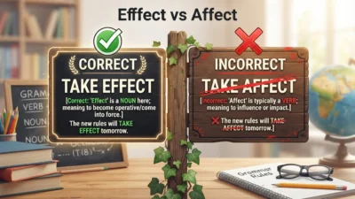 take effect vs take affect