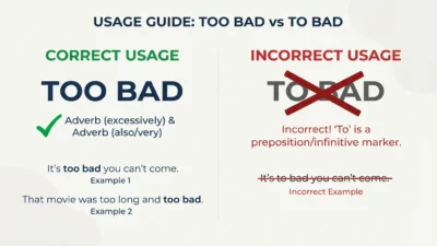 to bad vs too bad