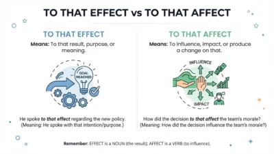 to that effect vs affect