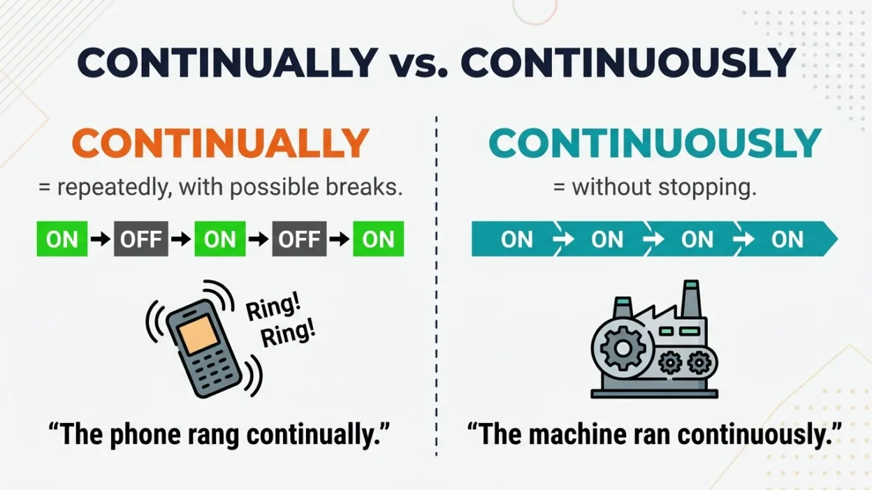 continually vs continuously