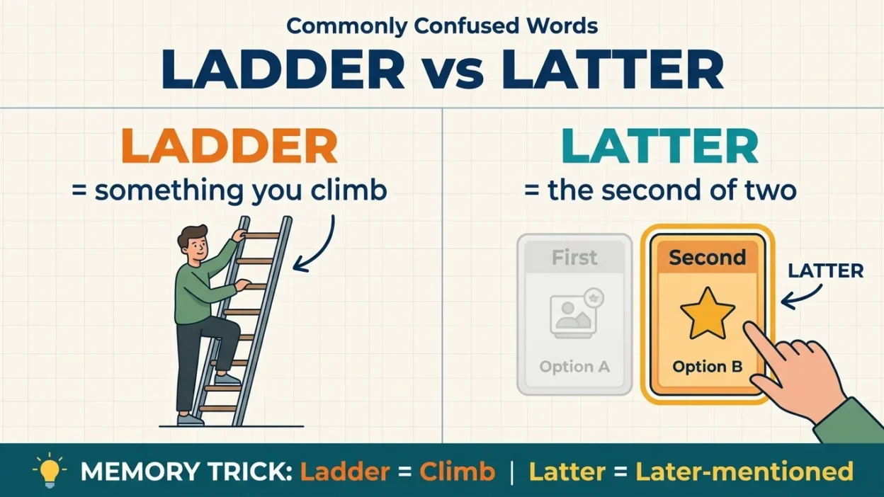 ladder vs latter