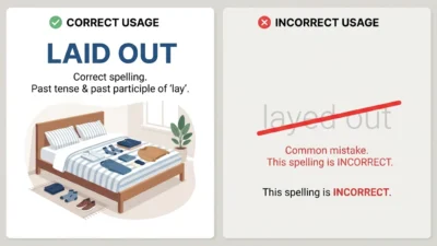 laid out vs layed out