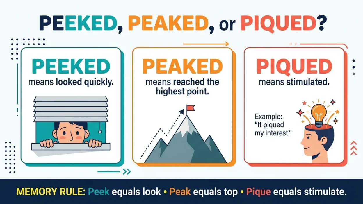 peeked or peaked
