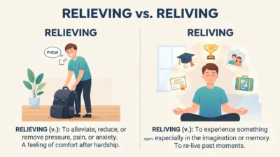 relieving vs reliving