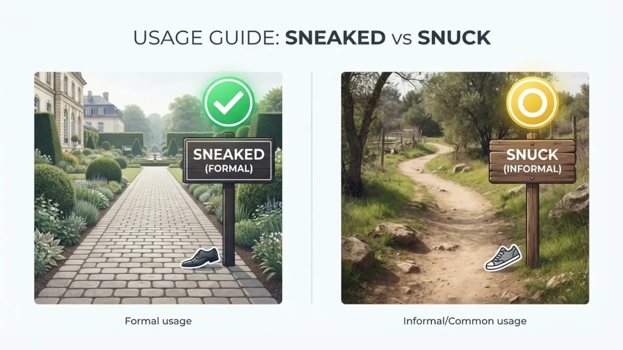 sneaked vs snuck